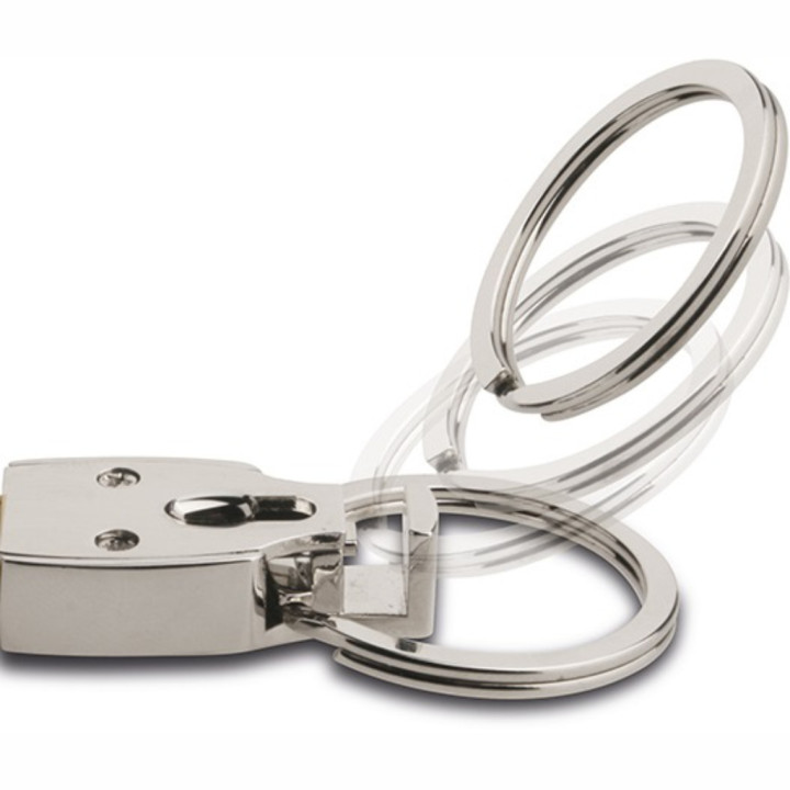 Llavero doble anilla metal/pvc