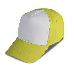 Gorra golf 5 paneles bicolor 100% poliéster
