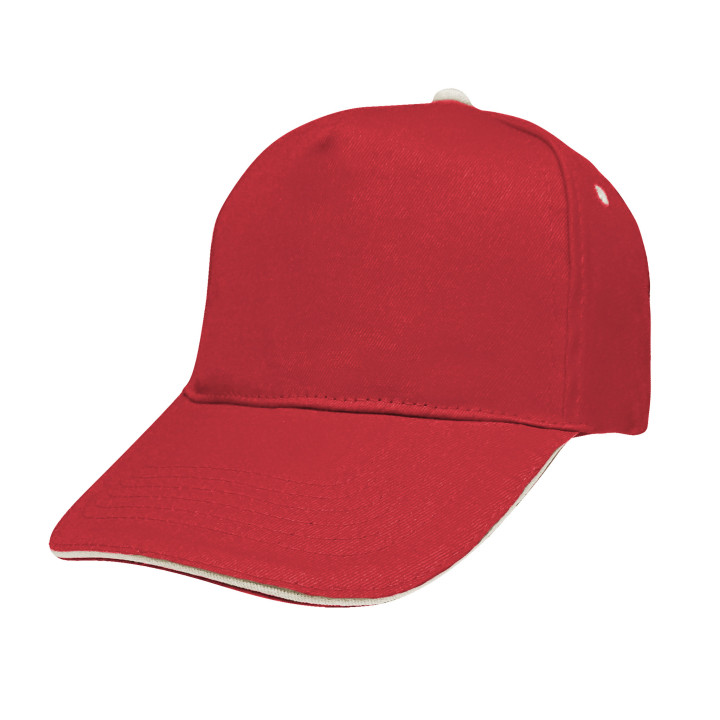 Gorra 5 paneles sandwich 100% algodón