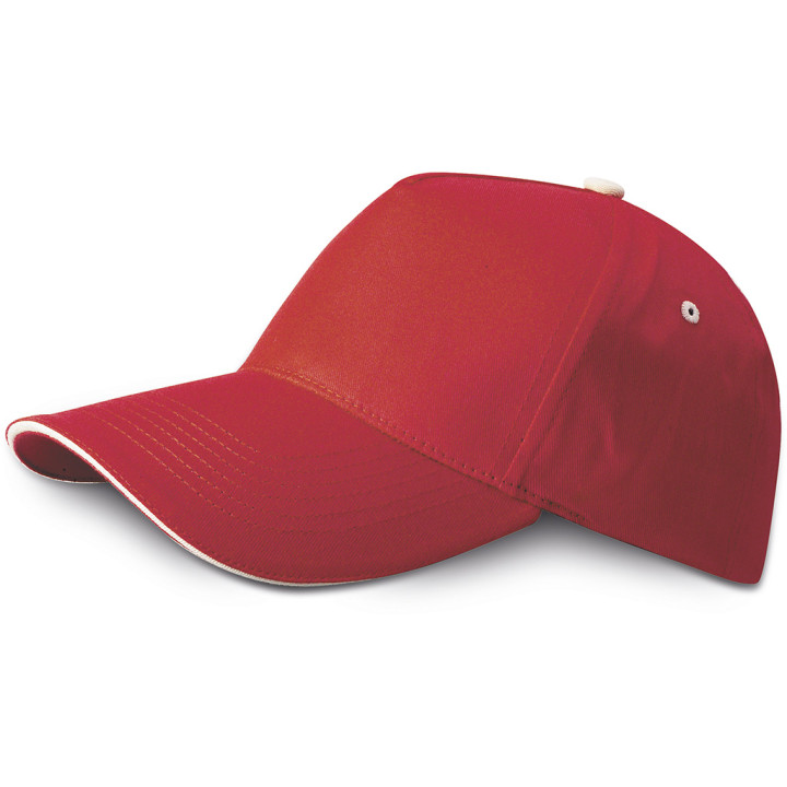 Gorra 5 paneles sandwich 100% algodón