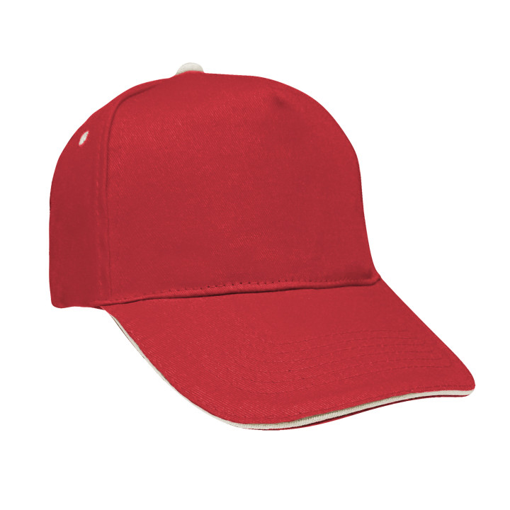 Gorra 5 paneles sandwich 100% algodón