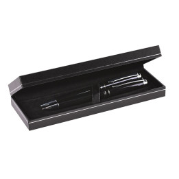 Set escritura metal/pu con bolígrafo y portaminas
