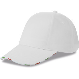 Gorra 6 paneles sandwich bandera italiana