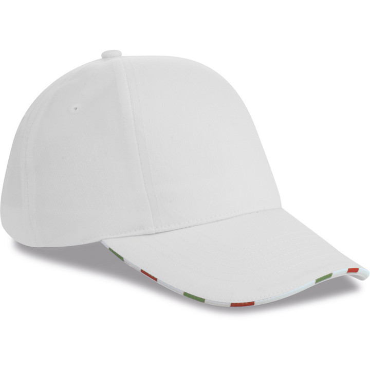 Gorra 6 paneles sandwich bandera italiana