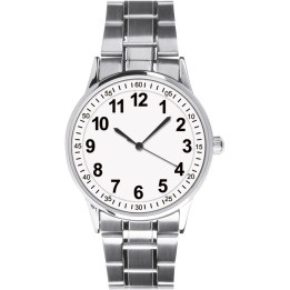 Reloj analógico personalizable metal/acero inoxidable