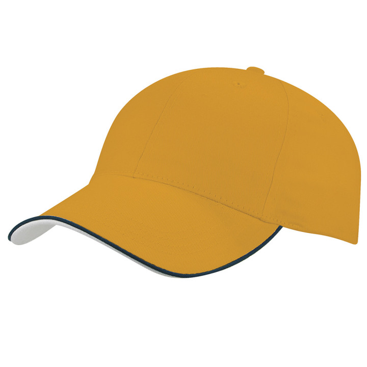 Gorra 6 paneles 65% poliéster/35% algodón