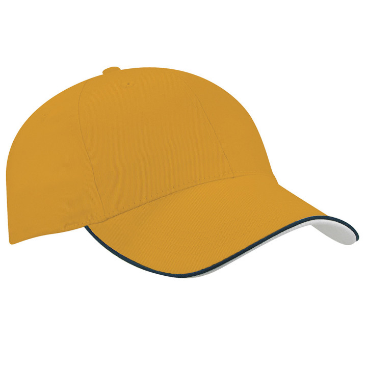 Gorra 6 paneles 65% poliéster/35% algodón
