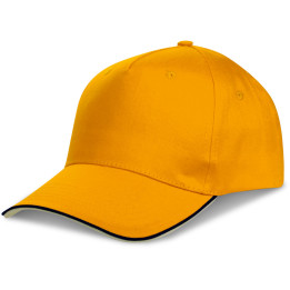 Gorra 5 paneles piping 100% algodón