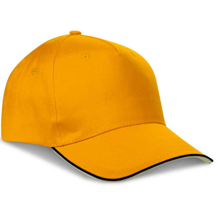 Gorra 5 paneles piping 100% algodón