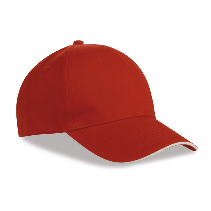 Gorra 6 paneles sandwich 80% poliéster/20% algodón