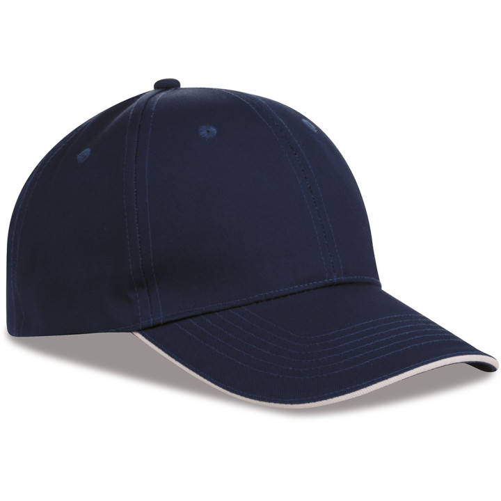 Gorra 6 paneles sandwich 80% poliéster/20% algodón