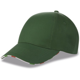 Gorra 6 paneles sandwich bandera italiana