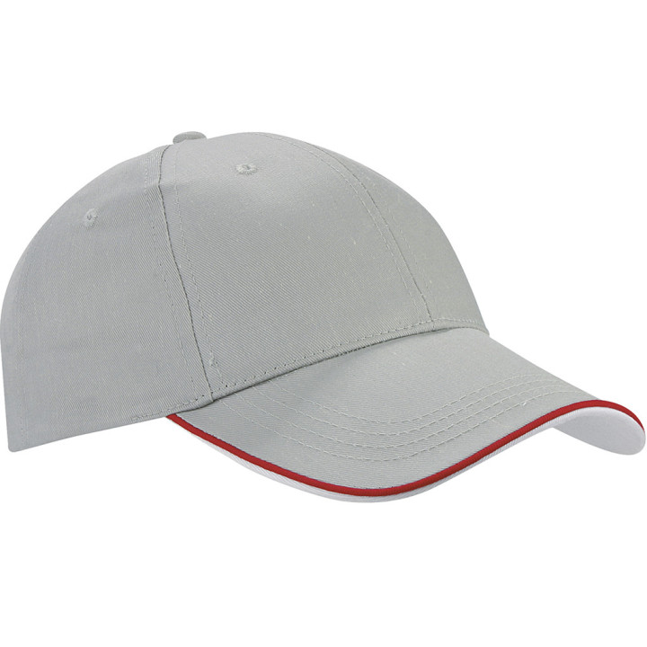 Gorra 6 paneles 65% poliéster/35% algodón