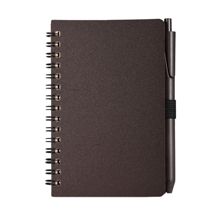Cuaderno fabricado con posos de café mini