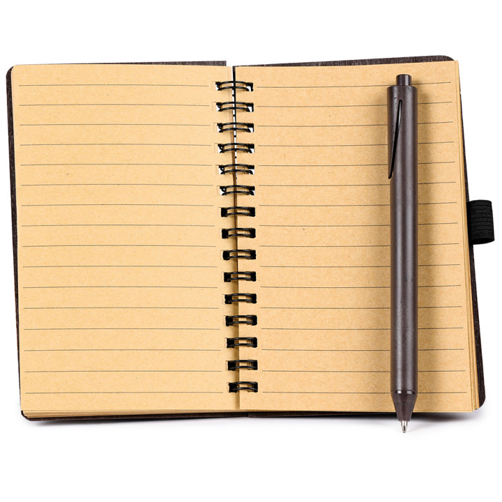Cuaderno fabricado con posos de café mini