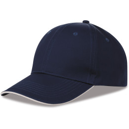 Gorra 6 paneles sandwich 80% poliéster/20% algodón