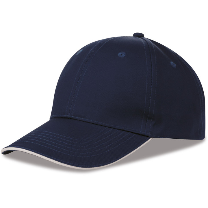 Gorra 6 paneles sandwich 80% poliéster/20% algodón