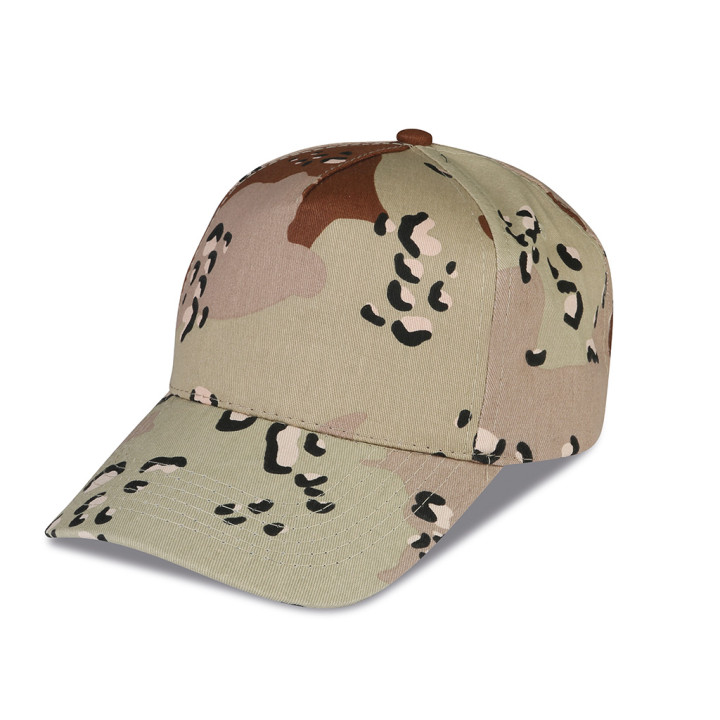 Gorra 5 paneles camuflaje 100% algodón