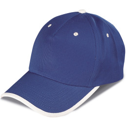 Gorra 5 paneles 80% poliéster/20% algodón combinada