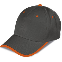 Gorra 5 paneles 80% poliéster/20% algodón combinada