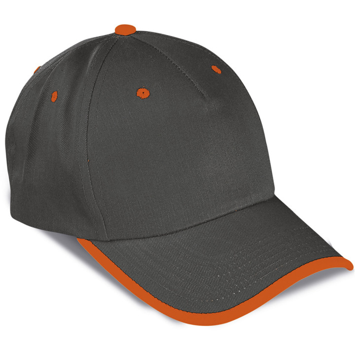 Gorra 5 paneles 80% poliéster/20% algodón combinada