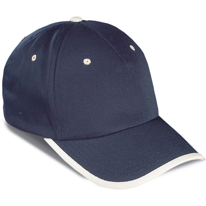 Gorra 5 paneles 80% poliéster/20% algodón combinada