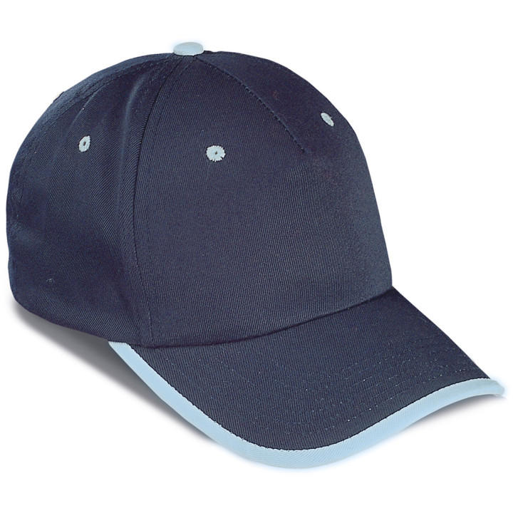 Gorra 5 paneles 80% poliéster/20% algodón combinada