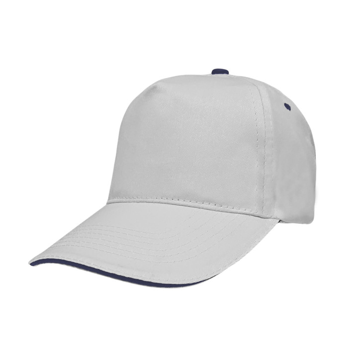 Gorra 5 paneles sandwich 100% algodón