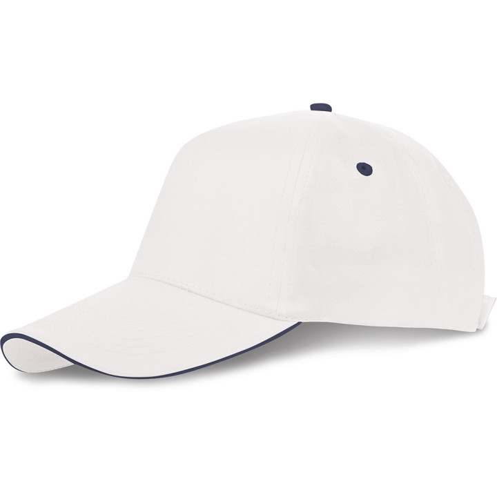 Gorra 5 paneles sandwich 100% algodón