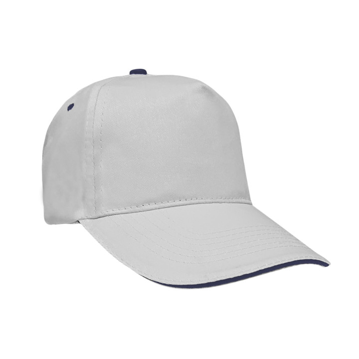 Gorra 5 paneles sandwich 100% algodón
