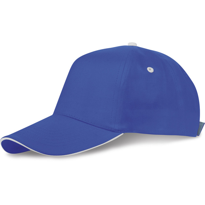 Gorra 5 paneles sandwich 100% algodón