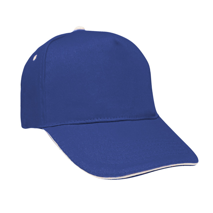 Gorra 5 paneles sandwich 100% algodón