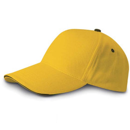Gorra 5 paneles sandwich 100% algodón