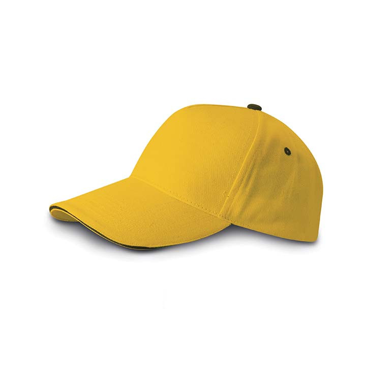Gorra 5 paneles sandwich 100% algodón