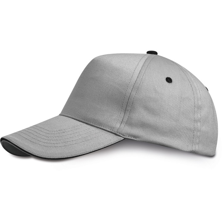 Gorra 5 paneles sandwich 100% algodón