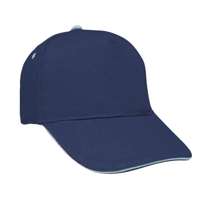 Gorra 5 paneles sandwich 100% algodón