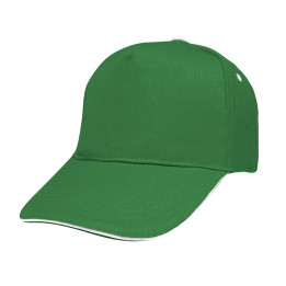 Gorra 5 paneles sandwich 100% algodón