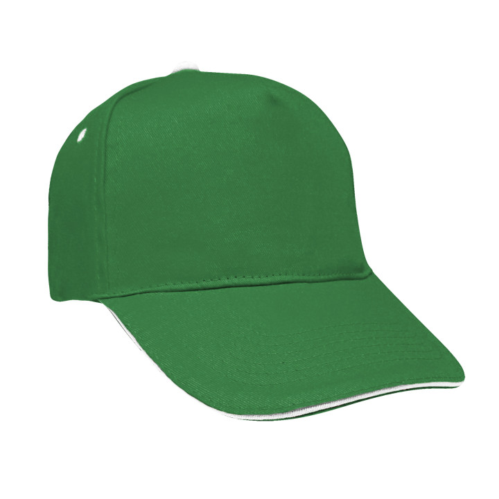 Gorra 5 paneles sandwich 100% algodón