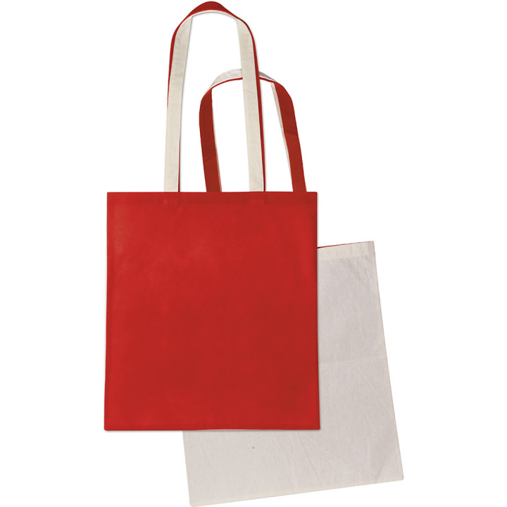 Bolsa shopping híbrida con asas largas