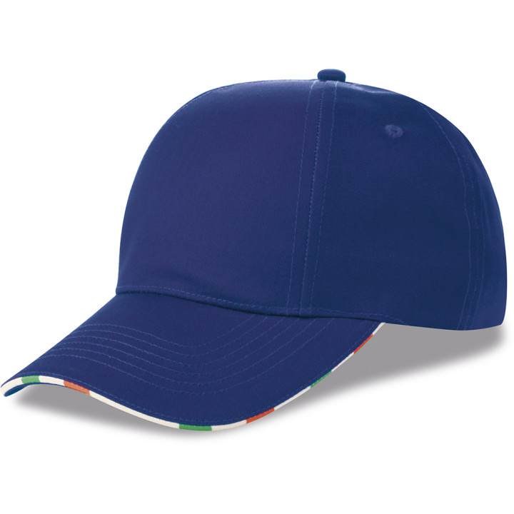 Gorra 6 paneles sandwich bandera italiana