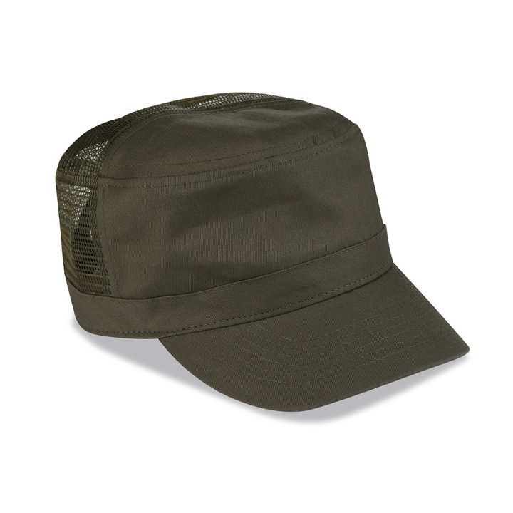 Gorra militar rejilla algodón/poliéster